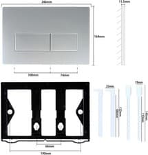 Image of Geberit Sigma Replacement Flush Plate, Dual Flush Button for Sigma 01/20/30/50 U