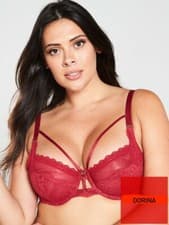 Image of LADIES DORINA INGRID RED LACE NON PADDED U/W BRA SZ 34D BNWT