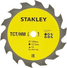 Image of 5 pack STANLEY bundle STA13000 Circular Saw Blade, TCT, 140 x 12.7 x 14T