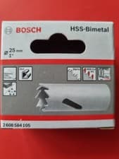 Image of Bosch Holesaw HSS Bi-Metal Cutter Bit for Wood/Plastic ETC Hole Saw 25MM