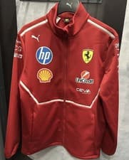 Image of Scuderia Ferrari 2025 F1 Team Softshell Jacket Dark Cherry Official PUMA UK L