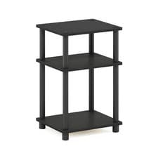 Image of Furinno JUST Side Table, End Table, Open Shelves Night Stand, Americano