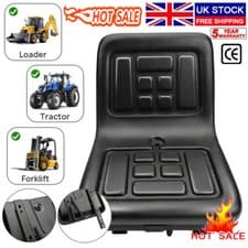 Image of Universal Waterproof Seat Tractor Dumper Forklift Mower Digger Adjustable Black