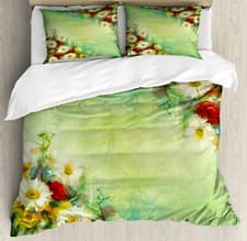 Image of Floral Duvet Cover Set Freshening Mother Earth