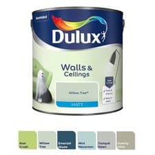 Image of Dulux Paint Shades of Green Walls & Ceilings Matt Emulsion 2.5 Litres