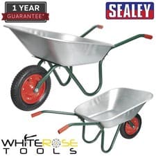 Image of Sealey Wheelbarrow 65L Galvanized Lightweight Gardening Steel Frame