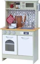Image of Teamson Kids Little Chef Boston Modern Farmhouse Wooden Kitchen Playset with In