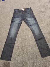 Image of Firetrap Vintslim Denim Jeans Mid Wash Blue Mens Jeans Original Rrp £69.99
