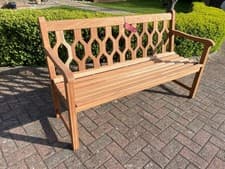 Image of Alexander Rose Mahogany Lattice 5ft Bench