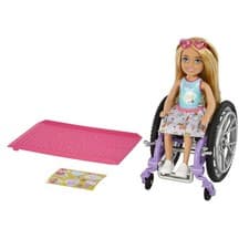 Image of Barbie Chelsea Doll & Wheelchair, with 3.622 polegadas, Multicolor