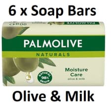 Image of Palmolive Naturals Soap 90g – Olive or Milk & Honey – Single or 6 Pack