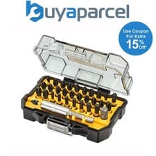 Image of DeWalt DT70560T Black Impact Torsion Screwdriver Bit Set 32 Piece + Bit Holder