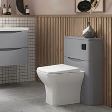 Image of Nuie Lunar Back to Wall WC Toilet Unit 550mm Wide - Satin Grey
