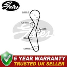 Image of Gates Timing Belt Fits Ford Peugeot Citroen Toyota Fiat DS Vauxhall - 5672XS