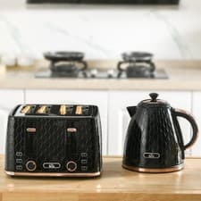 Image of 1.7L 3000W Fast Boil Kettle and 930W 2 Slice Toaster Set, Light Blue