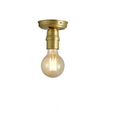 Image of Ceiling Light Brass Flush Elegant Design E27 Bulb 22.5cm Not Included Dome