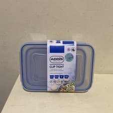 Image of Addis Clip Tight Set Of 4 Storage Containers 240ml, 500ml, 1L, 1.5L