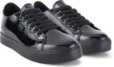 Image of Kickers Tovni Lacer Girls Black Patent School Shoes 5960