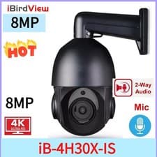 Image of IBirdView 8MP 4K 30x Zoom PTZ 2-Way Audio PoE IP Camera Hikvision Compatible Hot