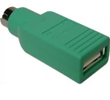Image of USB FEMALE TO PS2 PS/2 MALE ADAPTOR CONVERTER ADAPTER PC LAPTOP MOUSE KEYBOARD