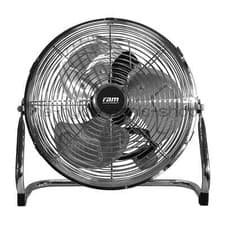 Image of RAM Floor Fan Chrome Metal Air Circulator Movement Hydroponics-9", 12"