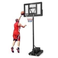 Image of Adjustable Basketball Hoop Outdoor 305cm Tall with 55L Weighted Base