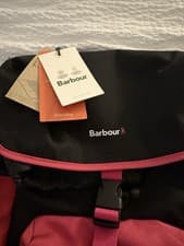 Image of Ladies Barbour Black and Pink Backpack New with Tags