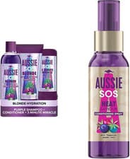Image of Aussie Blonde Purple Shampoo and Conditioner Set + Hair Mask, Silver 290Ml/200Ml