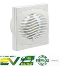 Image of Manrose Intervent Bathroom Extractor Fan Wall/Ceiling White 4" and 6" Range