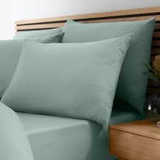 Image of Catherine Lansfield So Soft Non-Iron Double Fitted Sheet Green Double, 