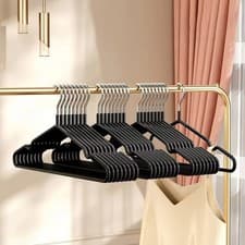 Image of 10PCS Metal Non-Slip Clothes Hangers 40cm Anti-Slip Coat Rack Adult Wardrobe Org