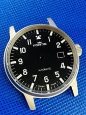 Image of Fortis Flieger Complete Kit,New,Black Dial,40mm Case.595.10.46.1