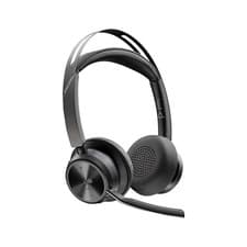 Image of Poly Voyager Focus 2 MTC USB-C-C Headset with USB-C/A Adapter and Charging Stand