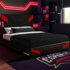 Image of X ROCKER Cerberus MKII Gaming Bed Frame | DOUBLE - CARBON RED | CLEARANCE