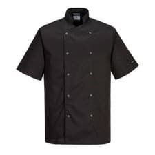 Image of Portwest Chef Jacket Short Sleeve Hardwearing C733 Catering