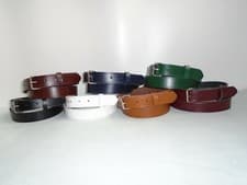 Image of 32MM WIDE QUALITY LEATHER UNISEX BELTS SMALL TO XX LARGE £6.99 EACH (7 COLOURS)