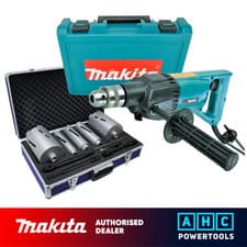 Image of Makita 8406 Diamond Core Drill Rotary & Percussion 110V + 11pc Diamond Core Kit