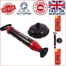 Image of Versatile Amtech Drain Plunger - Includes Interchangeable Heads for All Drains