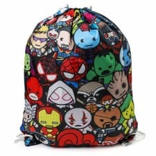 Image of 18" MARVEL KAWAii AVENGERS Drawstring Bag School Travel Sport Gym Cinch Backpack
