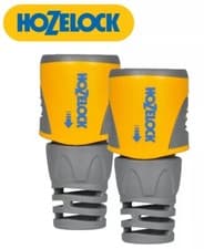 Image of Hozelock 2050 Hose Pipe End Connector X2 Water Spray Gun Garden Outside Watering