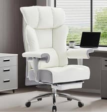 Image of Efomao Luxury Executive Office Chair with Footrest, High Back Ergonomic Big&Tall