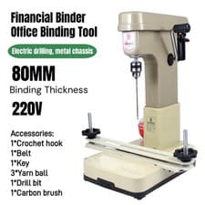 Image of 180W Electric Book Binding Machine Financial Binder Office Binding Tool 220V New