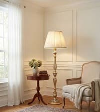 Image of Classic Wooden Floor Lamp Gold 1 Light Coll Dbs 260/Pt