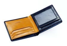 Image of Ricco Mens RFID Blocking Slim Real Italian Leather Bifold Wallet Gift Boxed S14