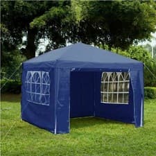 Image of Gazebo With Sides Garden Marquee PE Awning Beach Party Camping Tent Canopy 3x3m