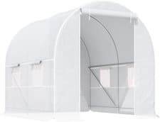 Image of 2.5 X 2 X 2 M Polytunnel Greenhouse, Walk-In Green House for Garden with Mesh Wi