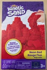 Image of KINETIC SAND 8oz NEON RED MAGICAL FLOWING SAND COMPUND NEVER DRIES OUT!!!!!!!!!
