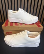 Image of Fitflop Women's Rally Tennis Sneaker - Leather Trainers (Size UK 5)