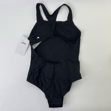 Image of Nike Essential Older Girls Racerback 1-Piece Black Swimsuit Size S NESSB711 001