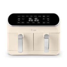 Image of Swan Retro Dual Basket Air Fryer Cream 8L 1700W LED Smart Sync Cooking SD10519C